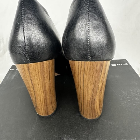 Steven by Steve Madden "Conee Black Leather" Block Heel Pumps size in 8.5m - Picture 3 of 7